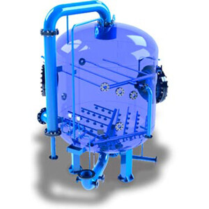 Осветлительный вертикальный фильтр ФОВ-2,0-0,6 предназначен для удаления из воды взвешенных примесей разной степени дисперсности и используется в схемах водоподготовительных установок промышленных и отопительных котельных.